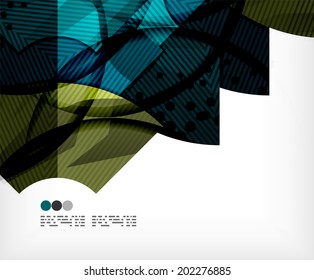 Abstract geometric shapes background - semicircle round glossy pieces in modern business composition