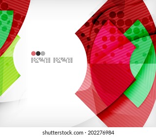 Abstract geometric shapes background - semicircle round glossy pieces in modern business composition