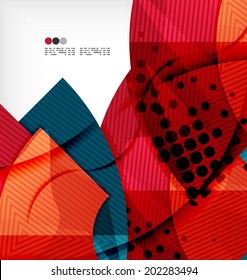 Abstract geometric shapes background - semicircle round glossy pieces in modern business composition