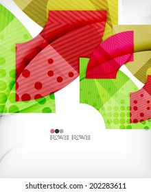 Abstract geometric shapes background - semicircle round glossy pieces in modern business composition
