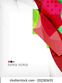 Abstract geometric shapes background - semicircle round glossy pieces in modern business composition