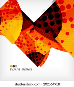 Abstract geometric shapes background - semicircle round glossy pieces in modern business composition