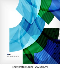 Abstract geometric shapes background - semicircle round glossy pieces in modern business composition