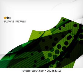 Abstract geometric shapes background - semicircle round glossy pieces in modern business composition