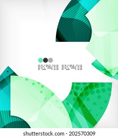 Abstract geometric shapes background - semicircle round glossy pieces in modern business composition