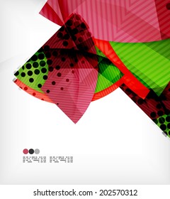 Abstract geometric shapes background - semicircle round glossy pieces in modern business composition
