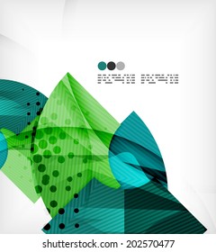 Abstract geometric shapes background - semicircle round glossy pieces in modern business composition