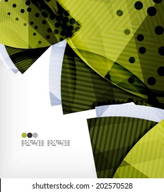 Abstract geometric shapes background - semicircle round glossy pieces in modern business composition