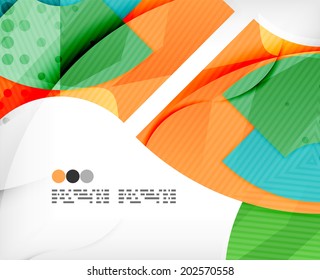 Abstract geometric shapes background - semicircle round glossy pieces in modern business composition