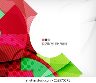 Abstract geometric shapes background - semicircle round glossy pieces in modern business composition