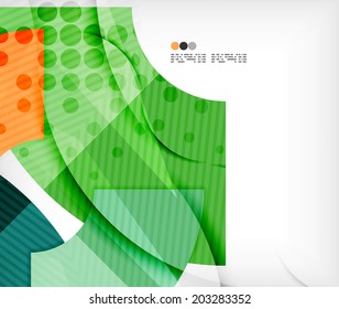 Abstract geometric shapes background - semicircle round glossy pieces in modern business composition