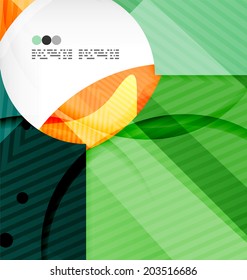 Abstract geometric shapes background - semicircle round glossy pieces in modern business composition