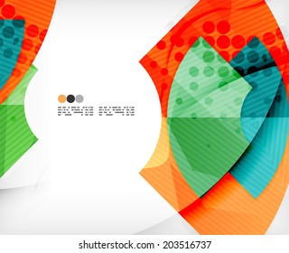 Abstract geometric shapes background - semicircle round glossy pieces in modern business composition
