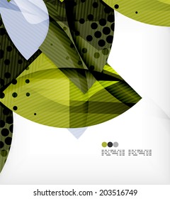 Abstract geometric shapes background - semicircle round glossy pieces in modern business composition