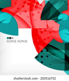 Abstract geometric shapes background - semicircle round glossy pieces in modern business composition