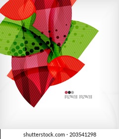 Abstract geometric shapes background - semicircle round glossy pieces in modern business composition