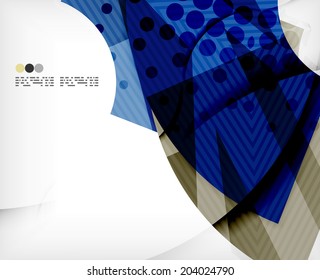 Abstract geometric shapes background - semicircle round glossy pieces in modern business composition
