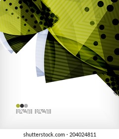 Abstract geometric shapes background - semicircle round glossy pieces in modern business composition