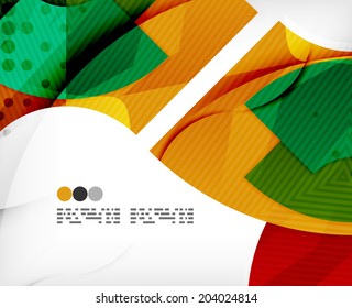 Abstract geometric shapes background - semicircle round glossy pieces in modern business composition