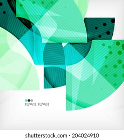 Abstract geometric shapes background - semicircle round glossy pieces in modern business composition
