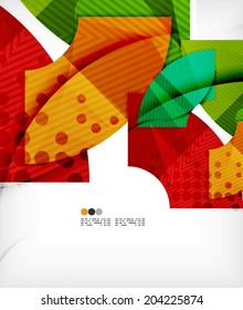 Abstract geometric shapes background - semicircle round glossy pieces in modern business composition