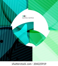 Abstract geometric shapes background - semicircle round glossy pieces in modern business composition