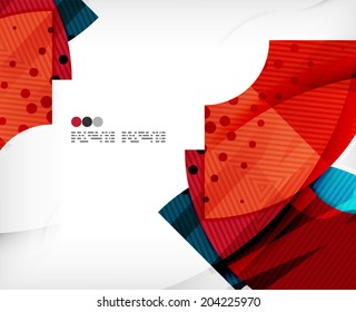 Abstract geometric shapes background - semicircle round glossy pieces in modern business composition