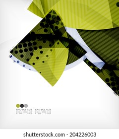 Abstract geometric shapes background - semicircle round glossy pieces in modern business composition