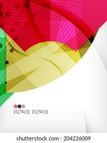 Abstract geometric shapes background - semicircle round glossy pieces in modern business composition