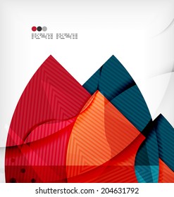 Abstract geometric shapes background - semicircle round glossy pieces in modern business composition