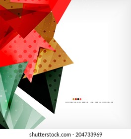 Abstract geometric shapes background - semicircle round glossy pieces in modern business composition