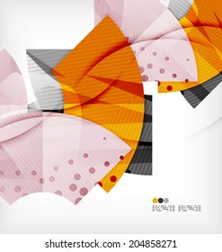 Abstract geometric shapes background - semicircle round glossy pieces in modern business composition