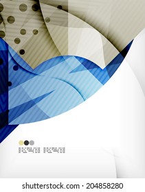 Abstract geometric shapes background - semicircle round glossy pieces in modern business composition