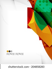 Abstract geometric shapes background - semicircle round glossy pieces in modern business composition