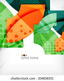 Abstract geometric shapes background - semicircle round glossy pieces in modern business composition