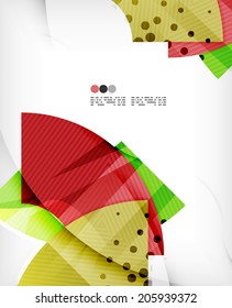 Abstract geometric shapes background - semicircle round glossy pieces in modern business composition
