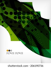 Abstract geometric shapes background - semicircle round glossy pieces in modern business composition