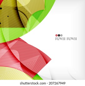 Abstract geometric shapes background - semicircle round glossy pieces in modern business composition