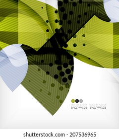 Abstract geometric shapes background - semicircle round glossy pieces in modern business composition
