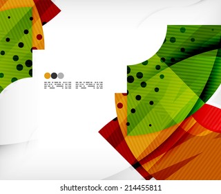 Abstract geometric shapes background - semicircle round glossy pieces in modern business composition