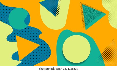 Abstract geometric shapes background in abstract style. Abstract futuristic backdrop. Graphic element. Design template element. Business vector illustration. Trendy design template. Futuristic design.