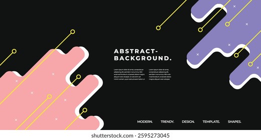 Abstract geometric shapes background template copy space. Modern backdrop design.