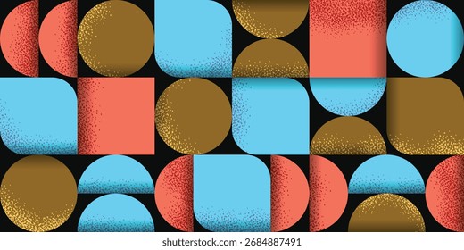 Abstract geometric shapes background template copy space for advertisement, presentation page, event poster, or promotion.