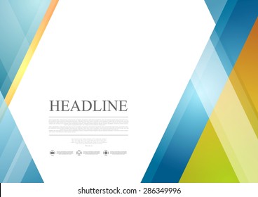 Abstract geometric shapes background template for your design. Vector corporate illustration
