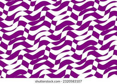 Abstract geometric shapes background vector. Purple and white wave stripes fabric pattern. Wavy strips ethnic pattern.
