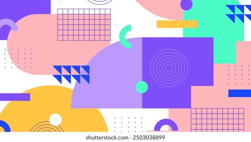 Abstract geometric shapes background vector design in eps 10