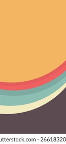 Plano de fundo de formas geométricas abstratas. Banner curvo de formas de linha de cores vintage. Negócios e apresentação