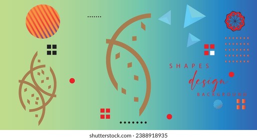 Abstract geometric Shapes Background for Web Design 