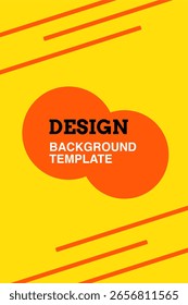 Abstract geometric shapes background. Yellow and orange colour shape. Design elements in playful colours. For posters, layout social media post, branding, flyer. Vector illustration