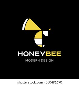 Abstract geometric shapes from bee vector logo design for your business art